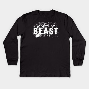 Bear Beast Wild Animal Design Kids Long Sleeve T-Shirt